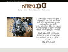 Tablet Screenshot of driftwooddiesel.com